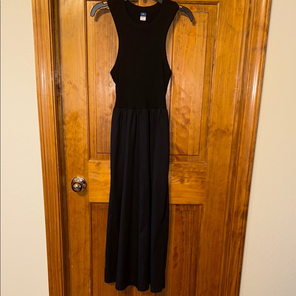 Racerback Black Sleeveless Dress